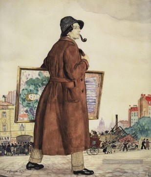 Boris Mikhailovich Kustodiev œuvres - portrait d’isaak brodsky 1920 Boris Mikhailovich Kustodiev